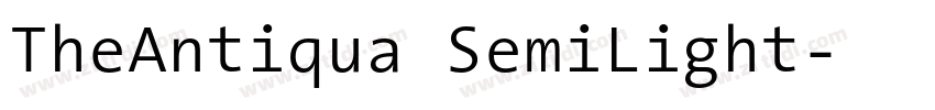 TheAntiqua SemiLight字体转换